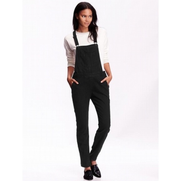 old navy black overalls